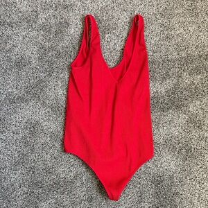 Vibrant Red One-Piece Bodysuit